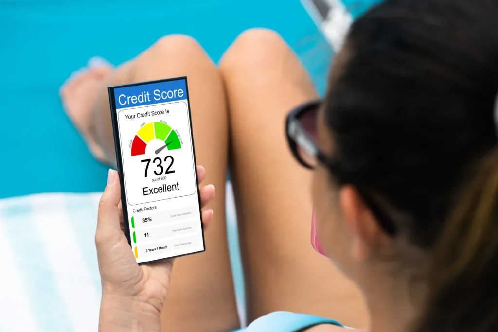 Canadian checking credit score on mobile app