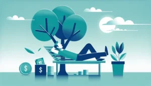 early retirement lifestyle illustration