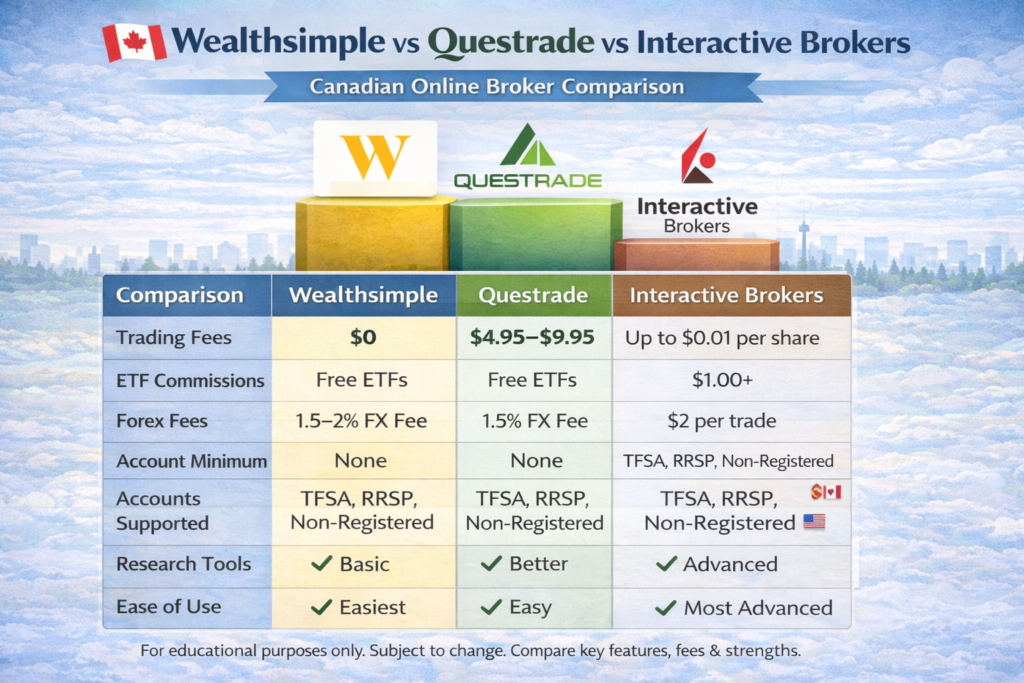 wealthsimple vs questrade vs interactive brokers canada comparison wealthsimple vs questrade vs interactive brokers canada comparison