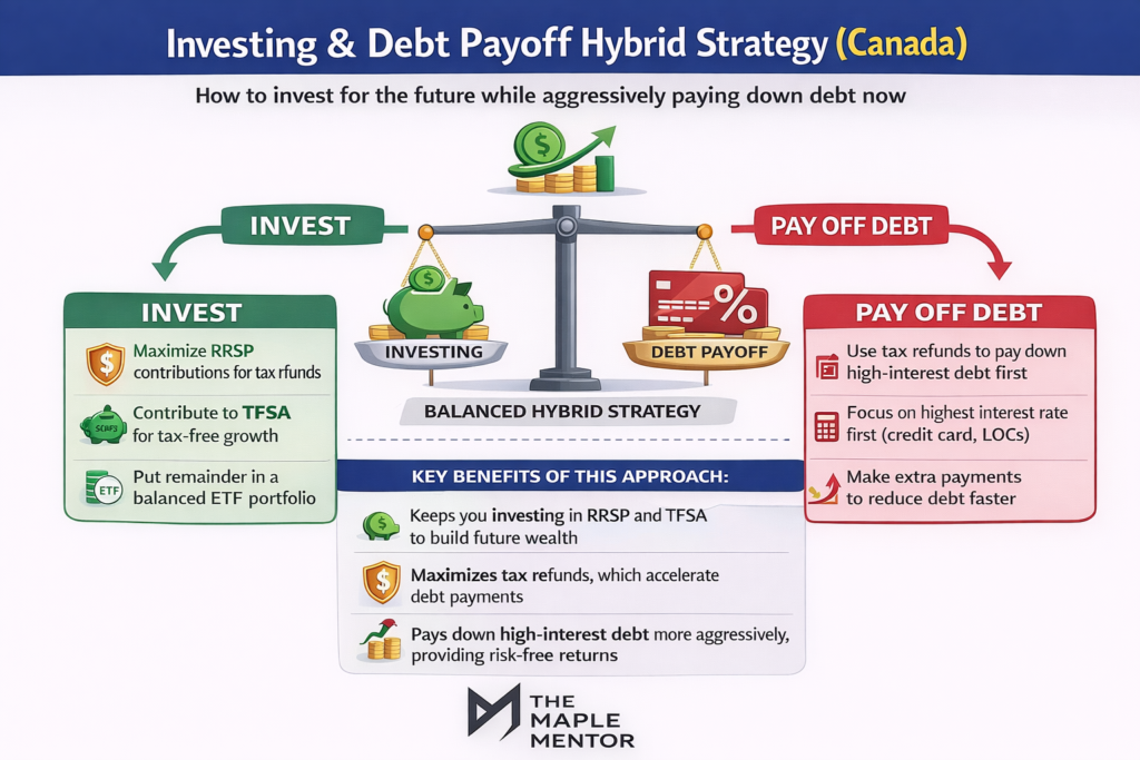 Hybrid strategy diagram investing and debt payoff hybrid strategy Canada