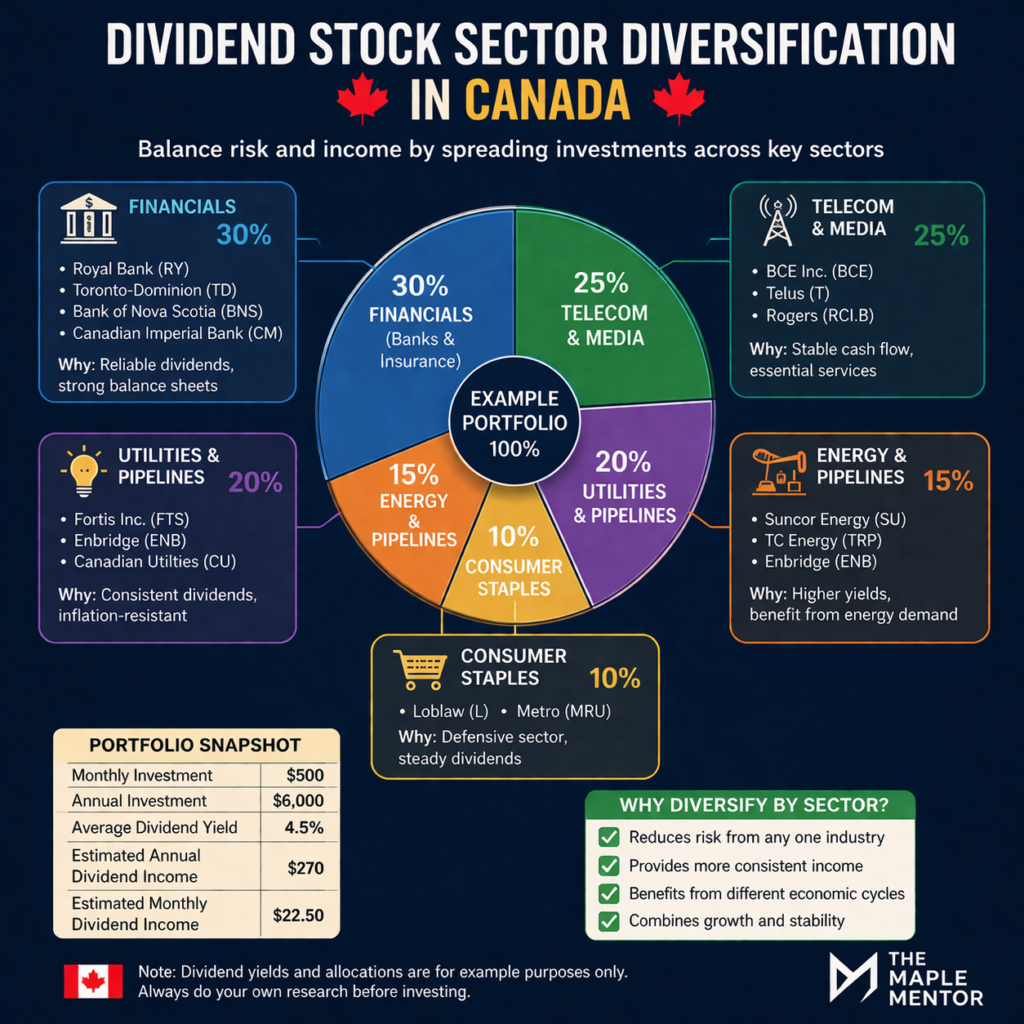 Dividend income portfolio chart best dividend stocks in Canada for monthly income portfolio example