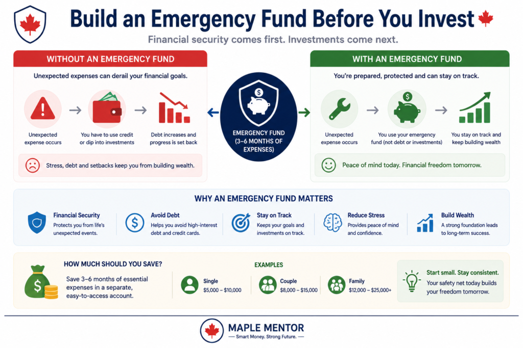 emergency fund before investing Canada