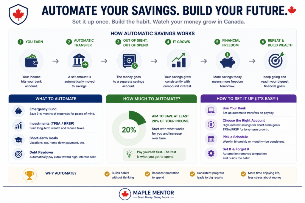 automatic savings habit setup Canada