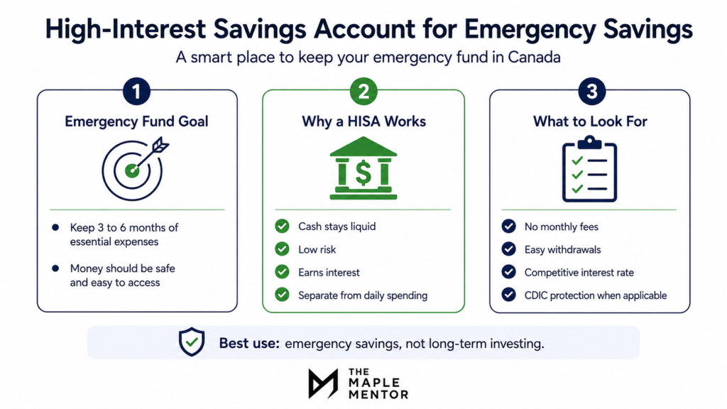 High-interest savings account graphic best place to keep emergency savings Canada