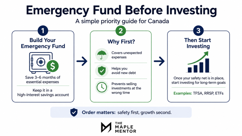 Emergency fund vs investing visual emergency fund before investing Canada