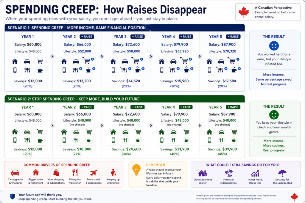 increasing expenses after salary raises Canada