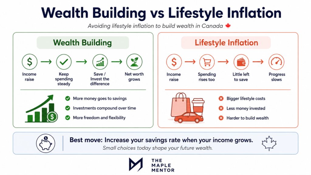 avoiding lifestyle inflation to build wealth Canada