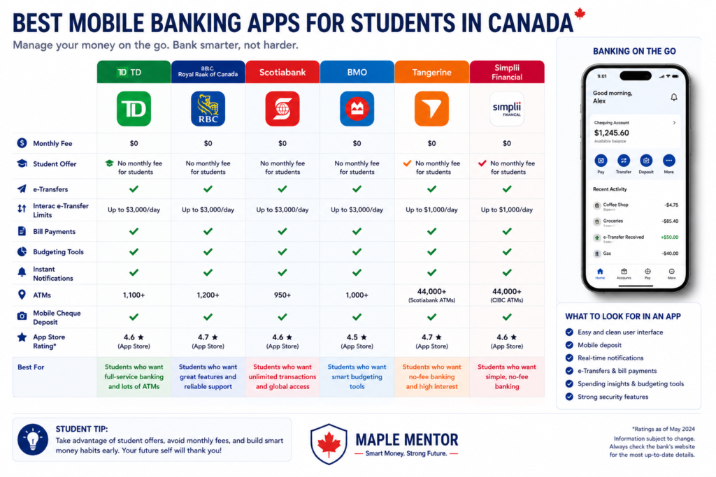 Mobile banking app visual student mobile banking apps Canada