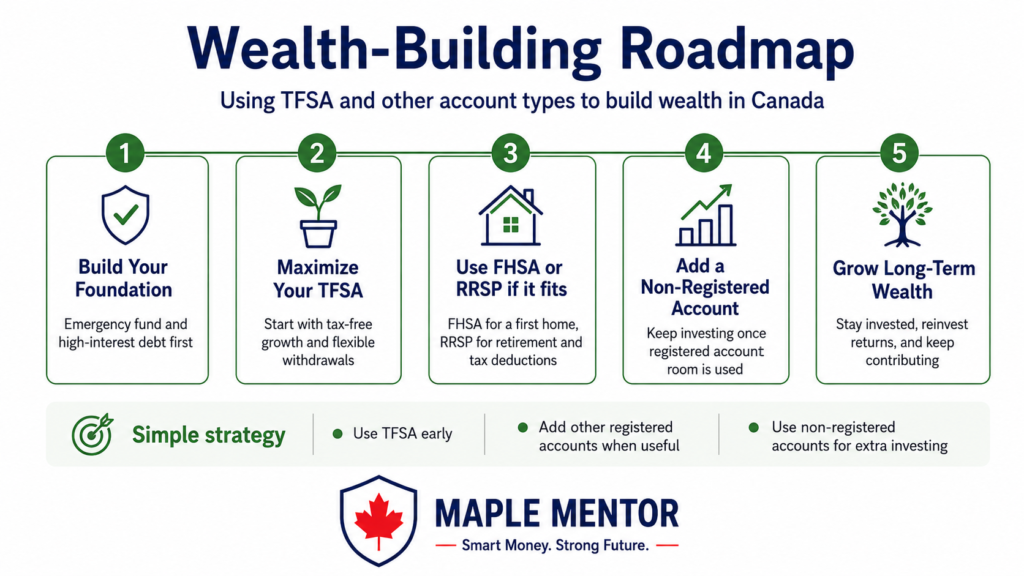using TFSA and non-registered accounts for wealth building Canada