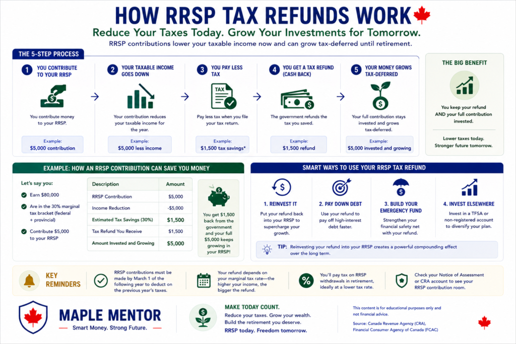 RRSP tax refund strategy Canada infographic