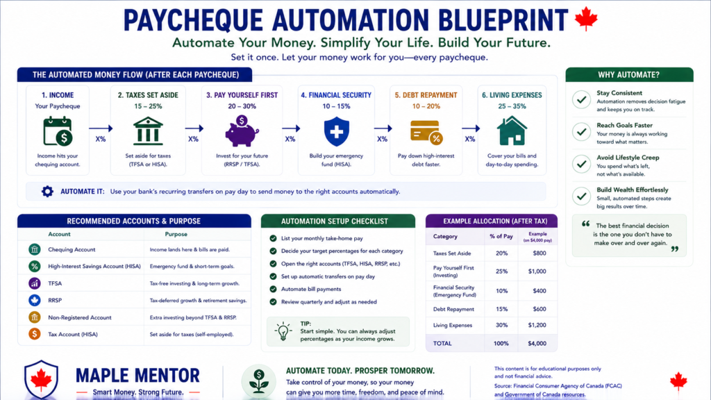 automated finances setup after each paycheque Canada