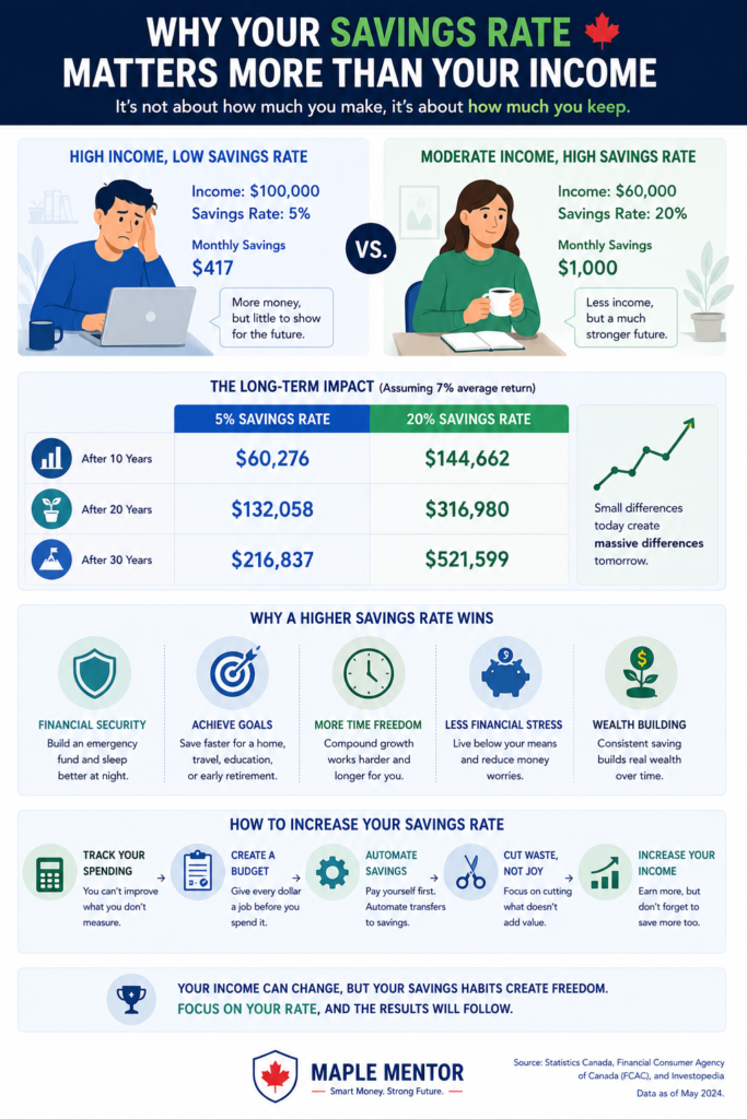 why savings rate matters more than income