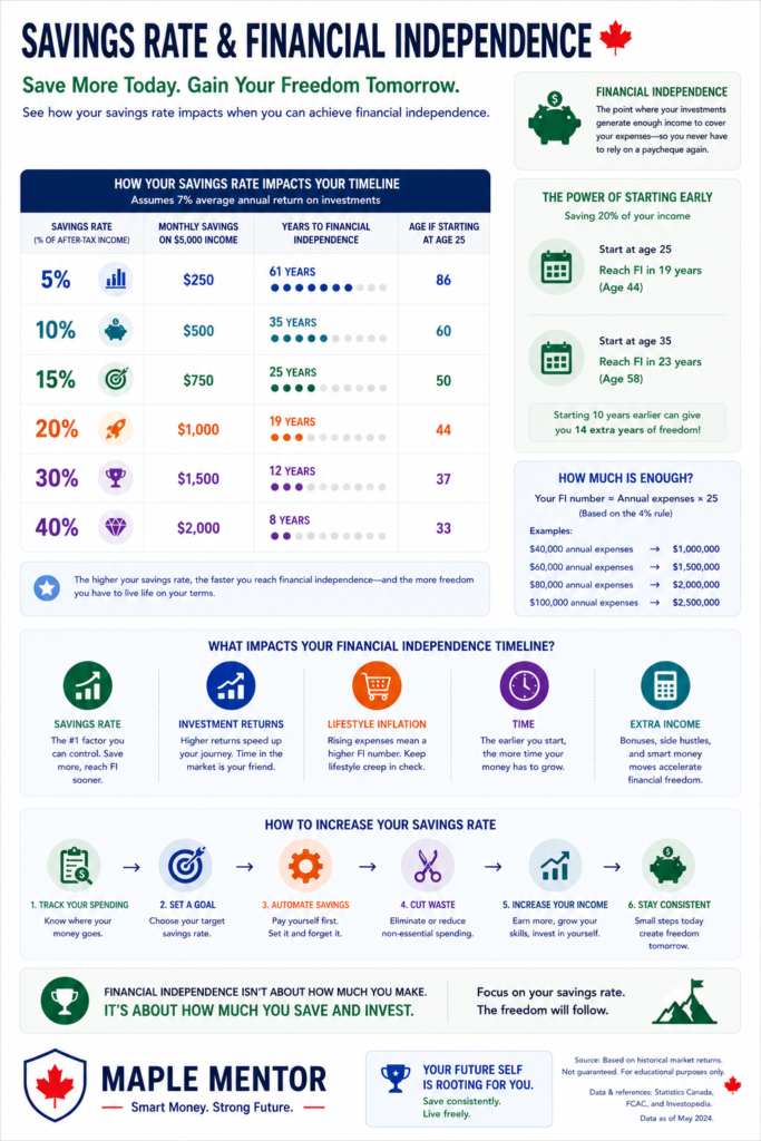 savings rate and financial independence Canada