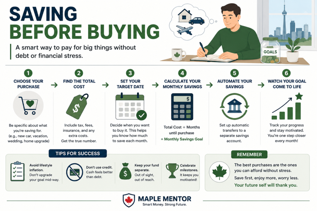 save for big purchases Canada infographic
