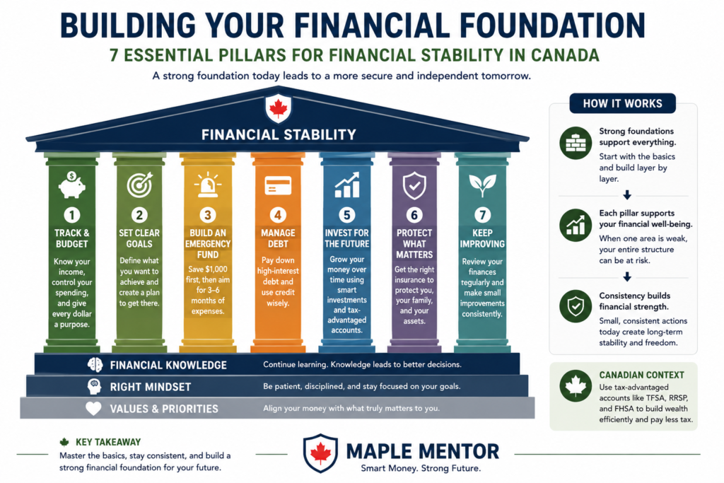 Building Your Financial Foundation financial stability Canada financial foundation diagram