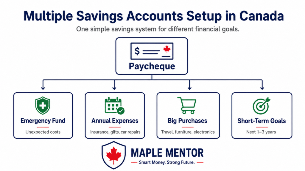 Multiple Savings Accounts Setup in Canada multiple savings accounts Canada setup for different financial goals