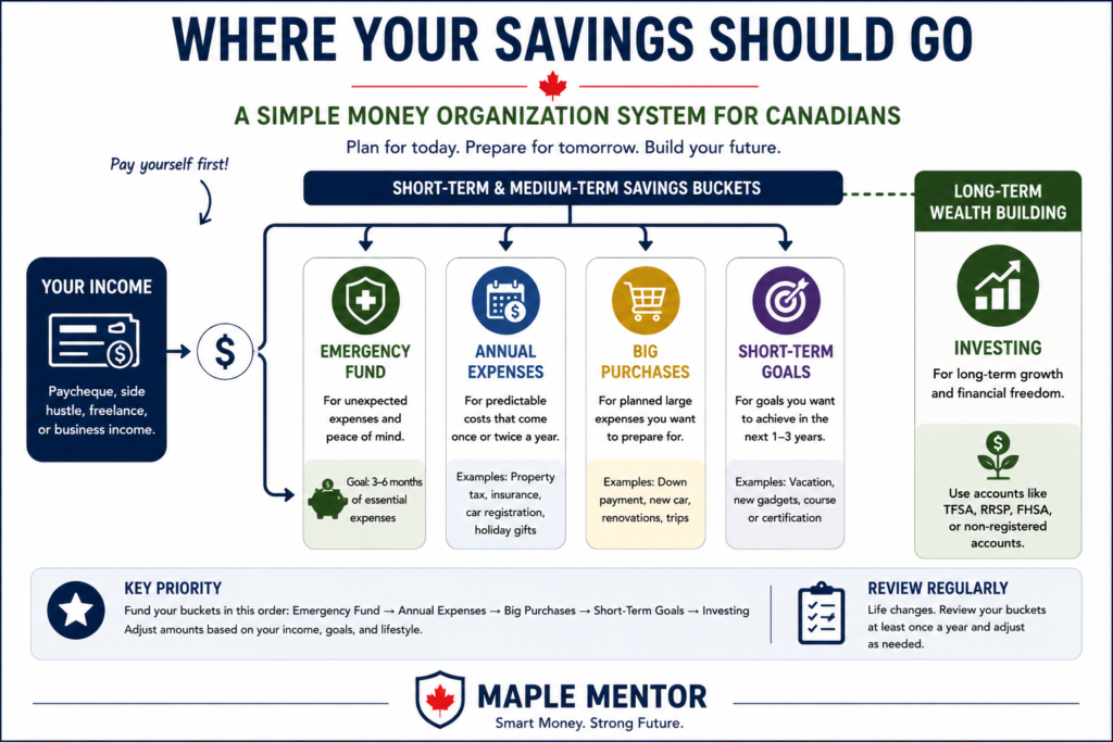 Where Your Savings Should Go multiple savings accounts Canada money organization system