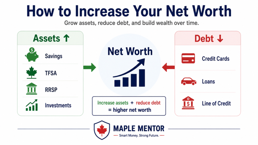 net worth plan Canada increase assets reduce debt