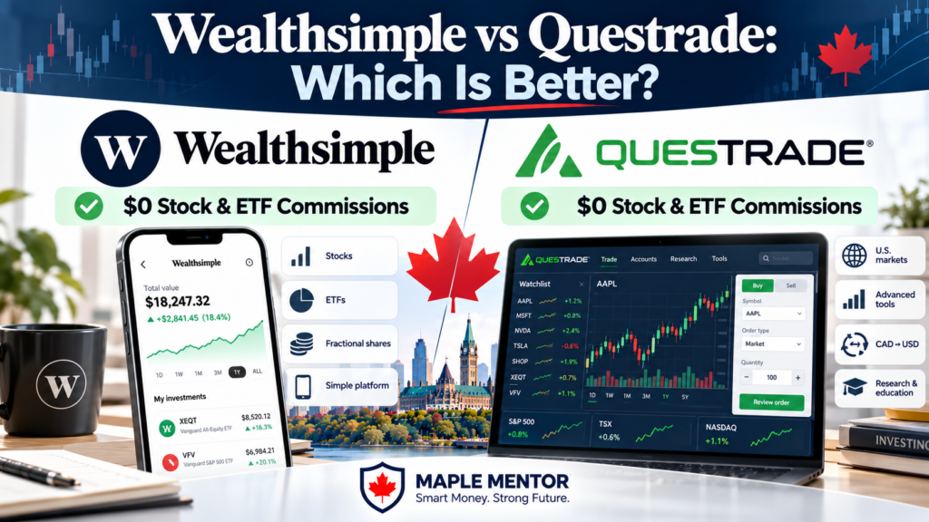 wealthsimple vs questrade canada Wealthsimple vs Questrade Canada comparison for trading fees, ETFs, and investing features